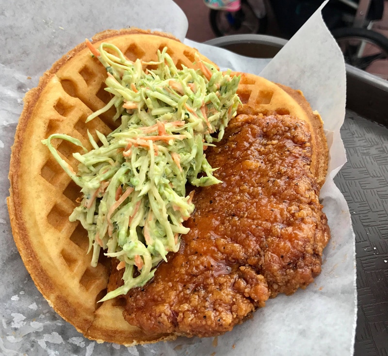 chicken and waffles in Magic Kingdom