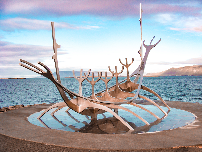 The Sun Voyager sculpture in Reykjavik