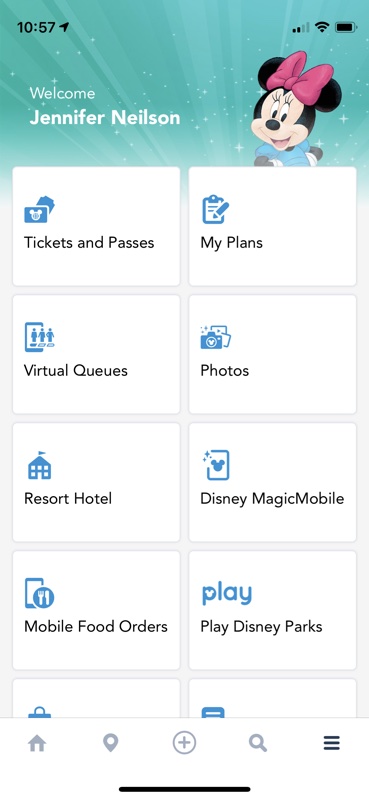 My Disney Experience app screen shot