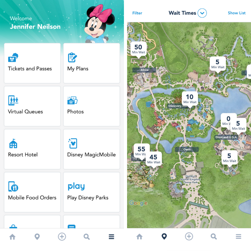 My Disney Experience App Screen shots