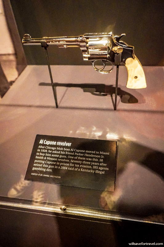 Al Capone's revolver at the Mob Museum in Las Vegas