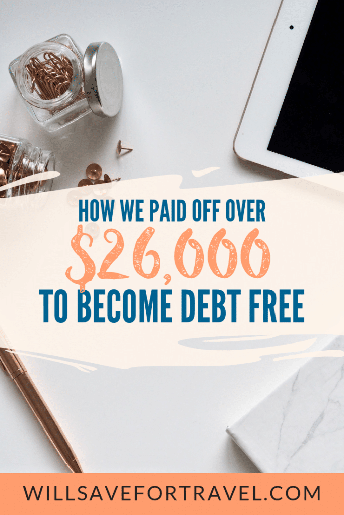 How We've Paid Off Over $26,000 To Become Debt Free | #money #budgeting #debt
