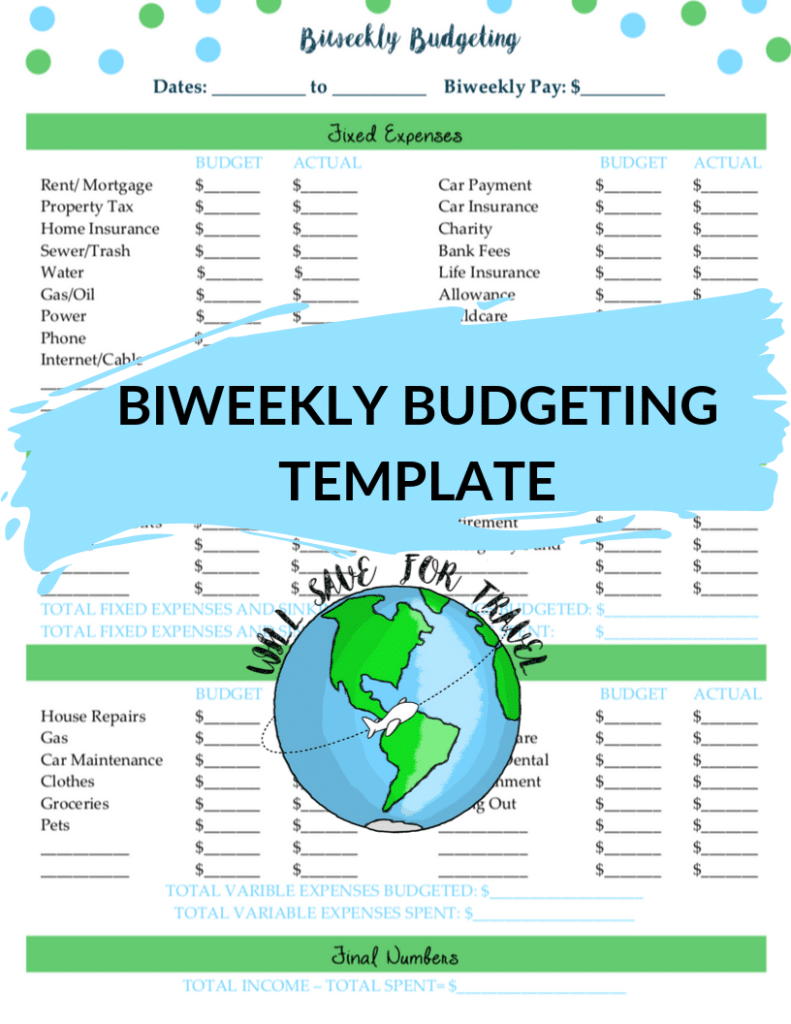 Bi Weekly Budgeting Template