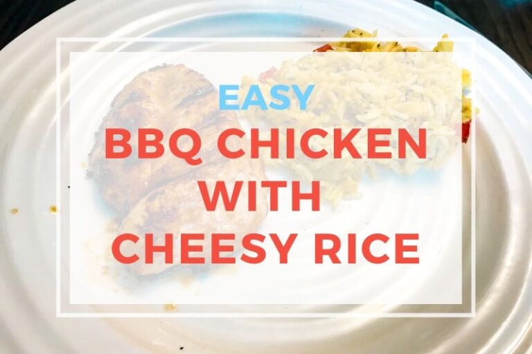 Easy BBQ chicken with cheesy rice