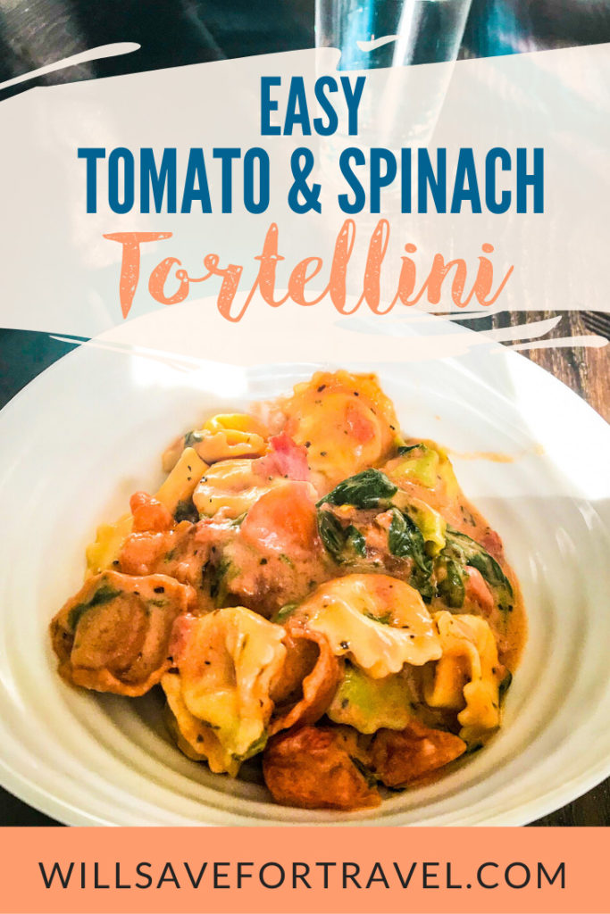 easy tomato and spinach tortellini