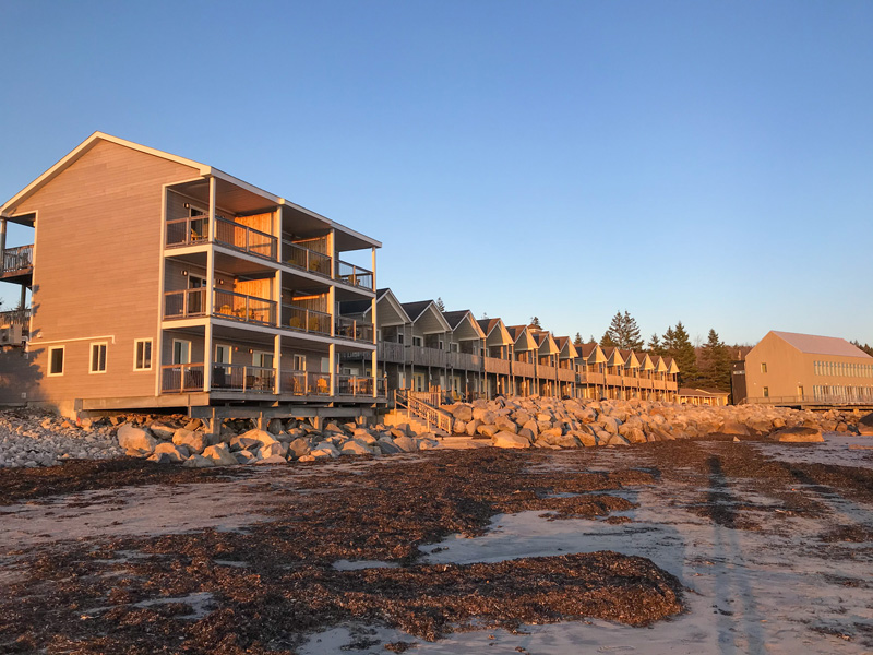 Quarterdeck Resort Beachside Villas as viewed from Summerville Beach, Nova Scotia